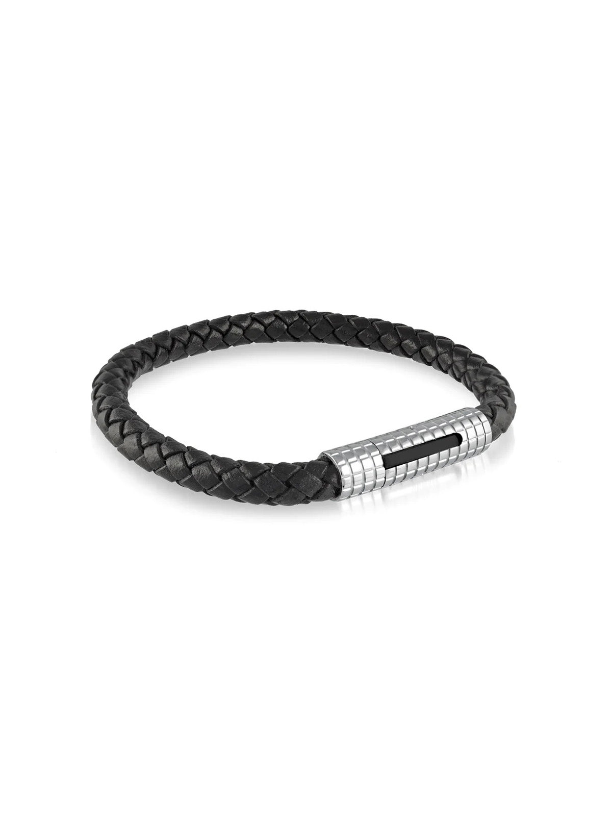 Classico' Black Leather Bracelet
