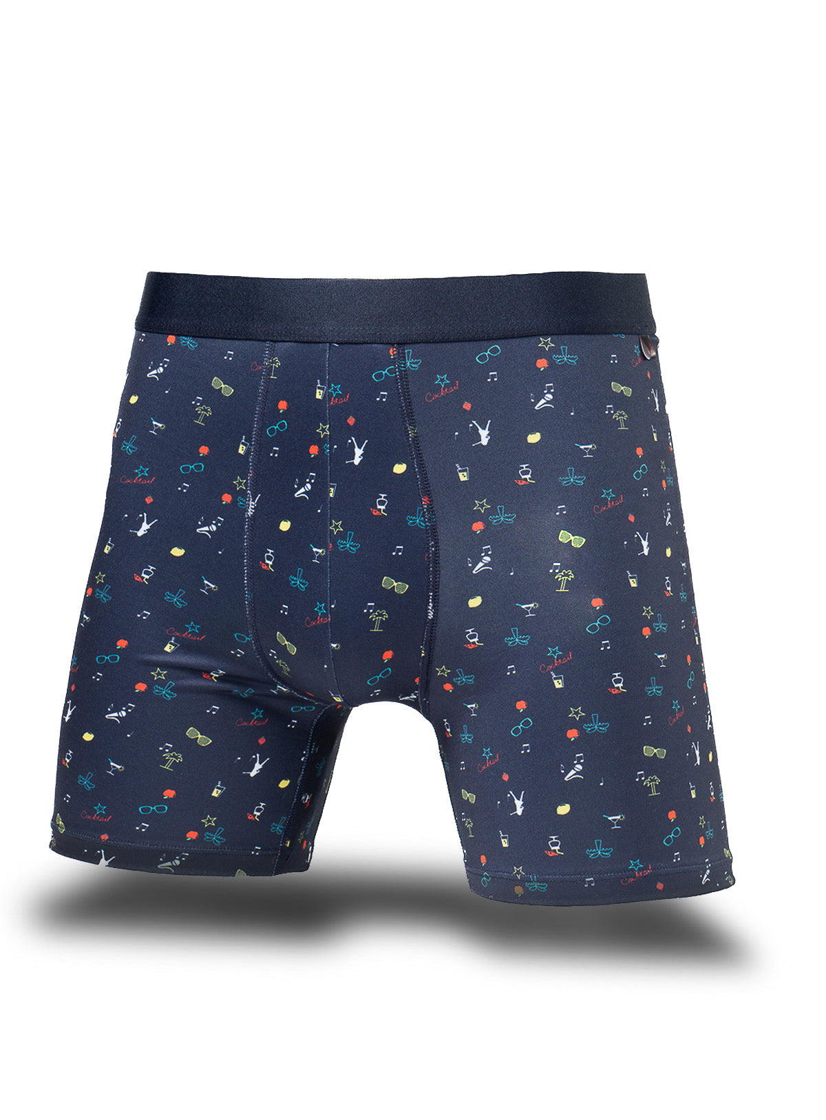 Shop Printed Boxer Shorts with Elastic Waist Online