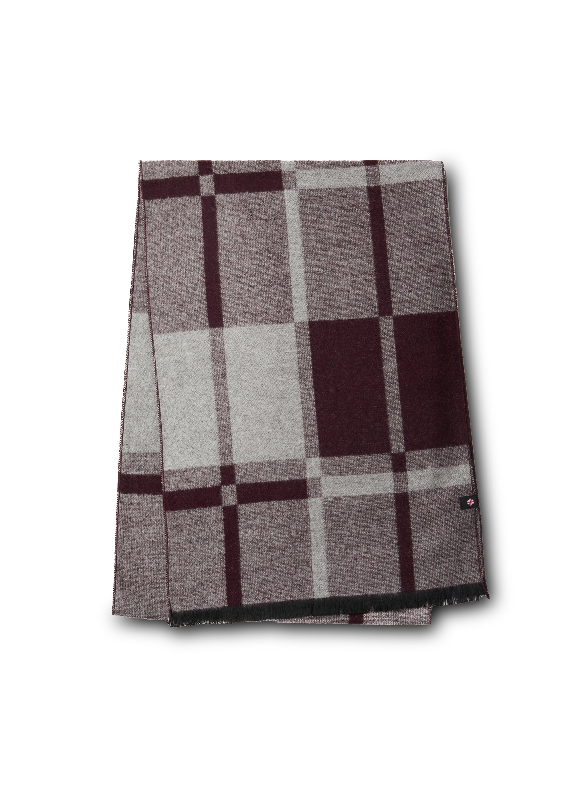 Burgundy Plaid Scarf for men Anthony of London