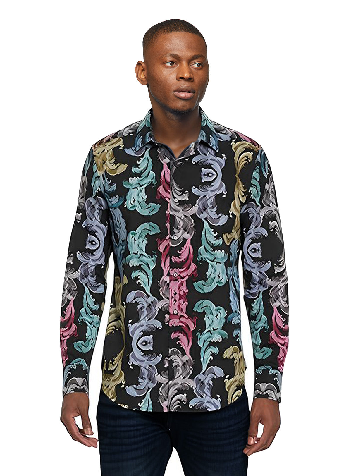 Chemise Robert Graham Boise - Manches Courtes, Fleurs Multicolores, Taille S