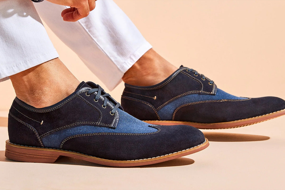 Mocassins Homme En Daim - Confort Légers Sans Lacets, Semelle Caoutchouc, Style Décontracté
