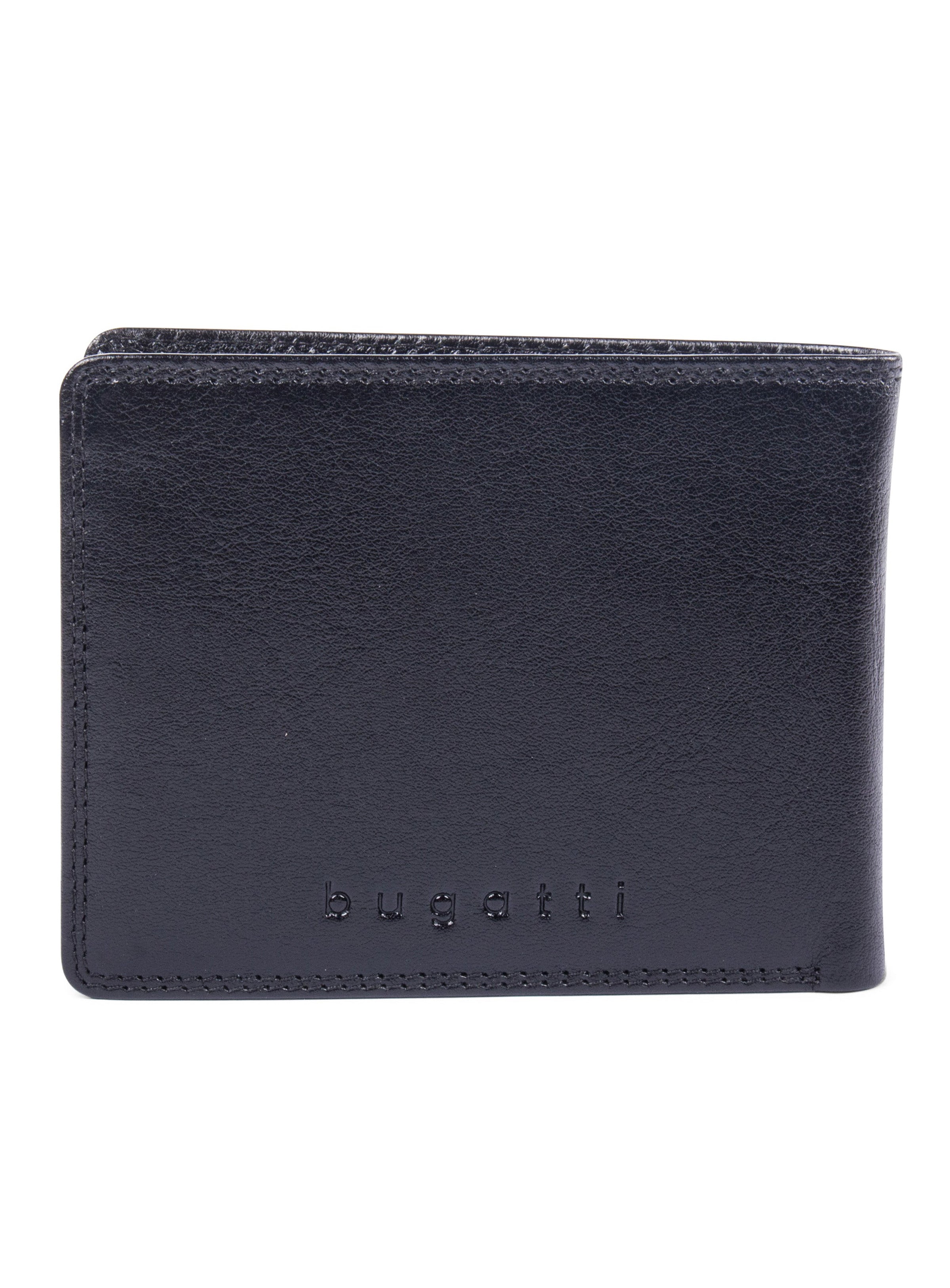 Black Leather Wallet for men - Bugatti