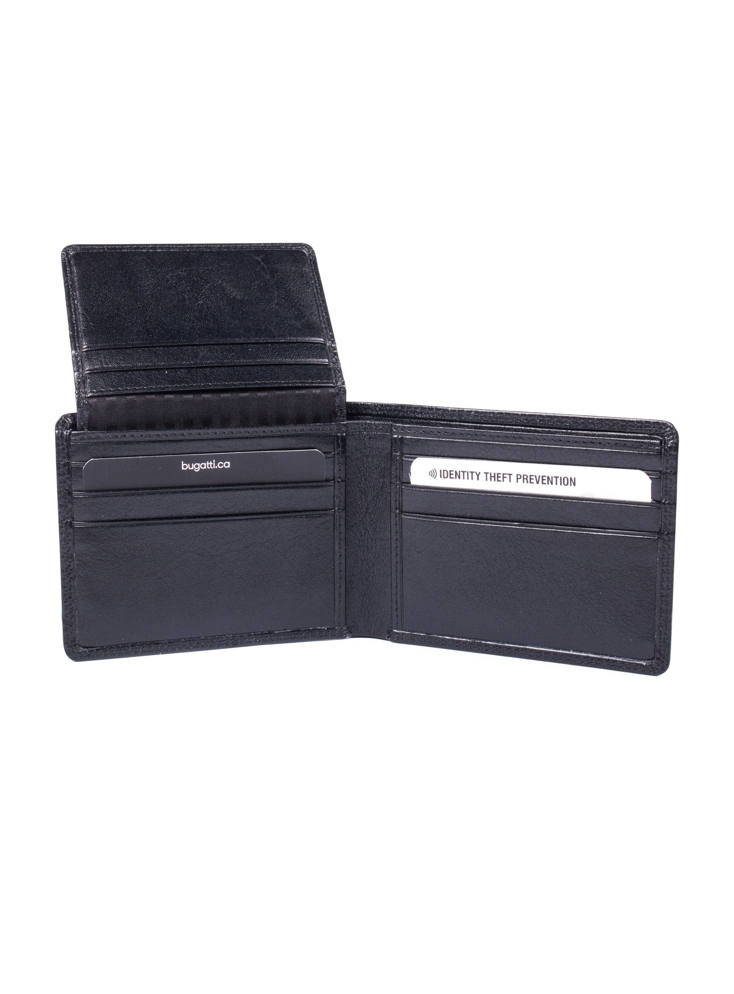 Black Leather Wallet for men - Bugatti