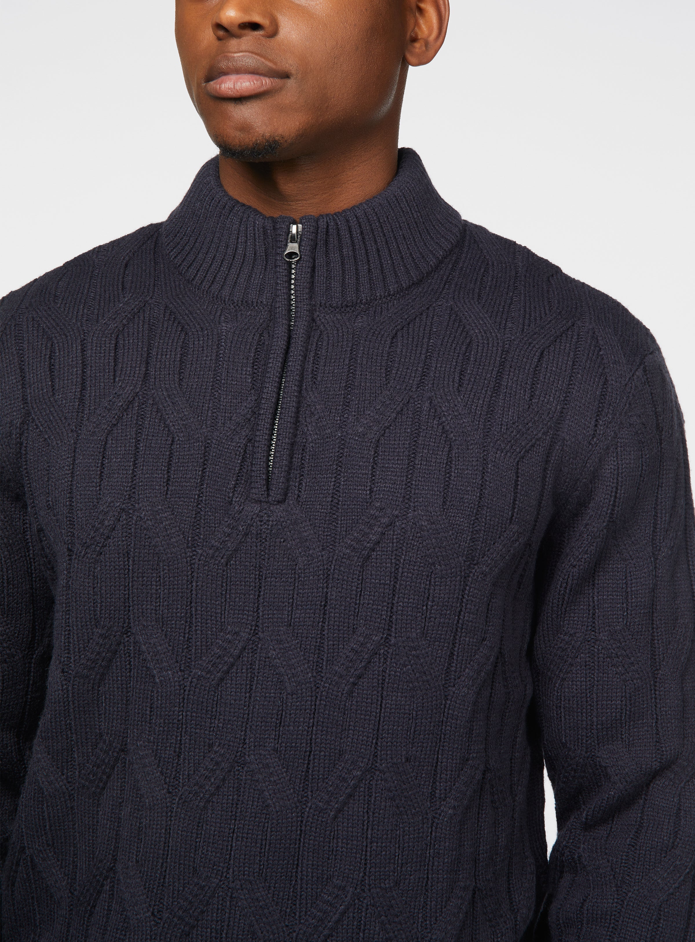 Cable Knit Mock Neck Sweater for men - Orvieto