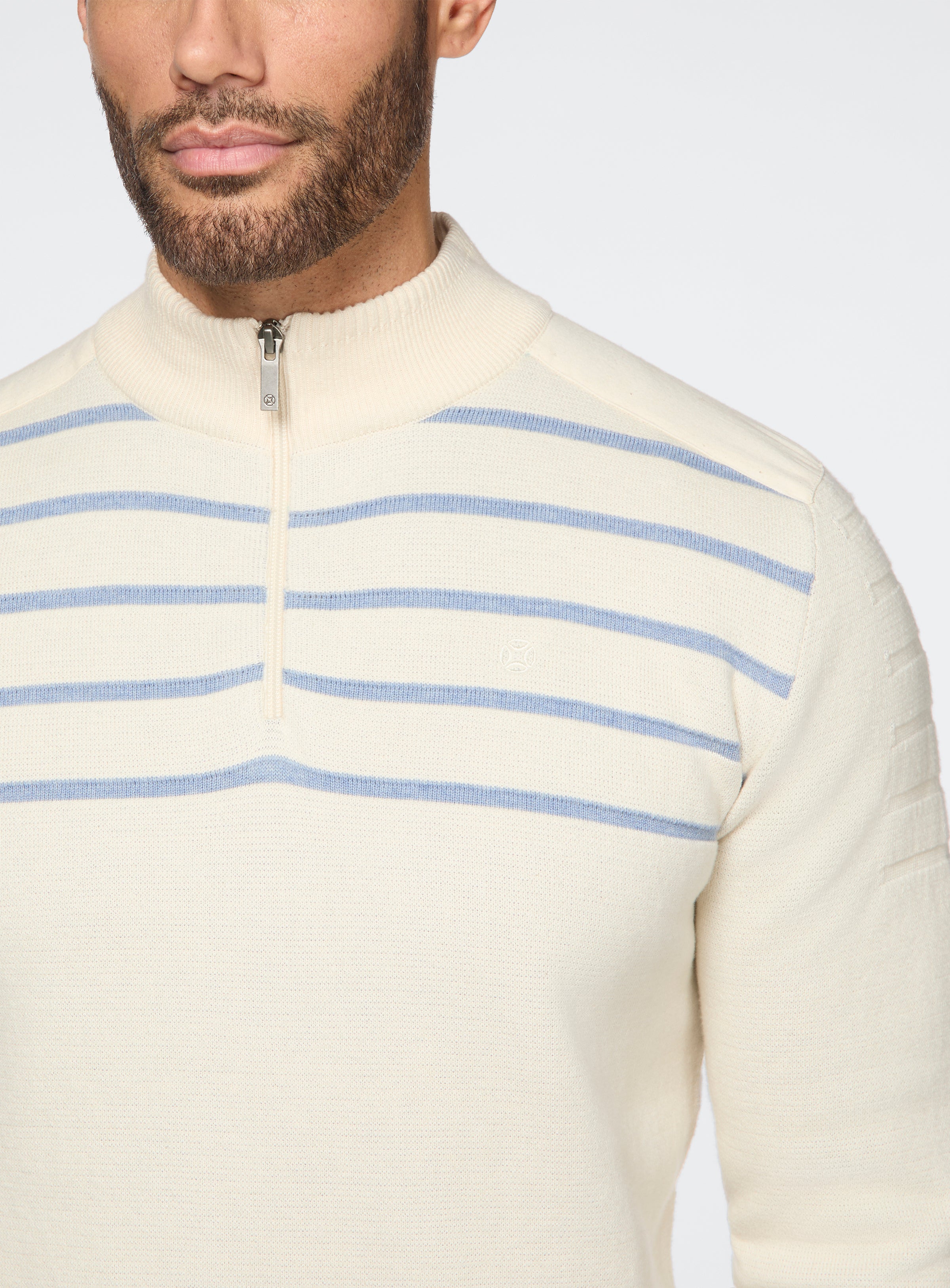 White Striped Sweater for men - Fellows United