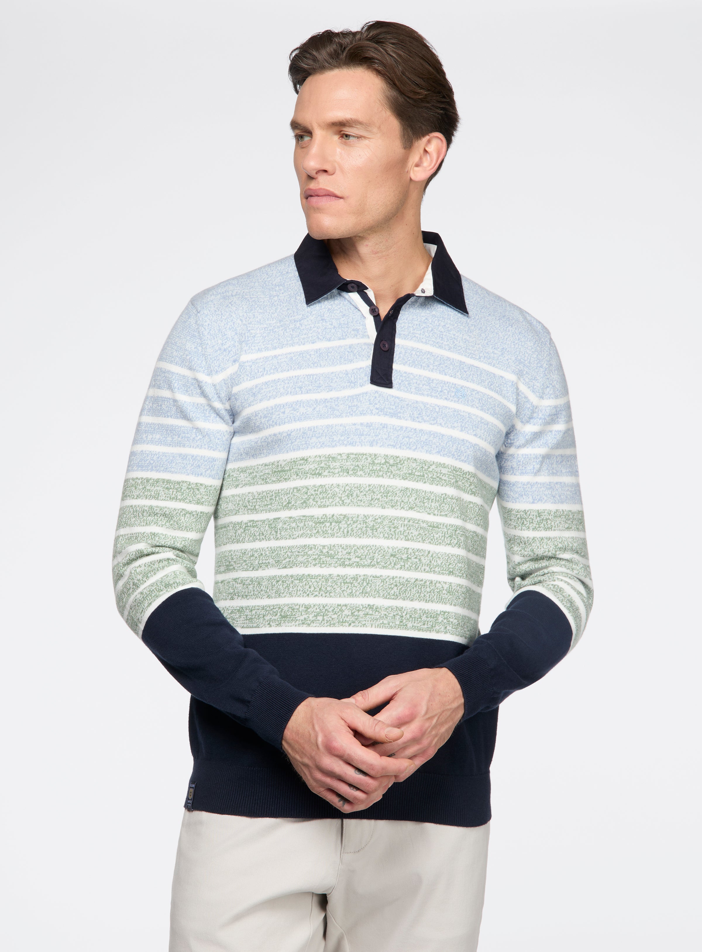 Striped Polo Sweater for men - Fellows United