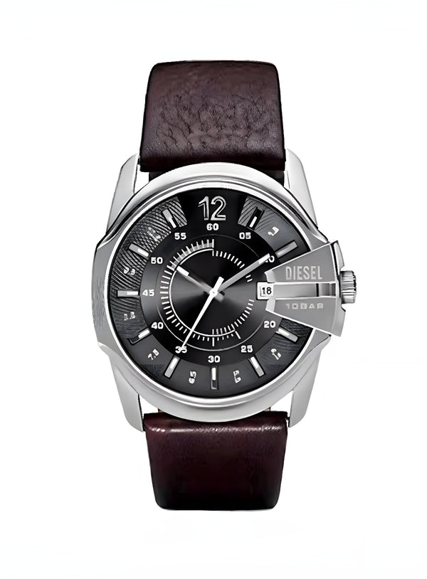 Three-Hand Brown Leather Watch for men Diesel