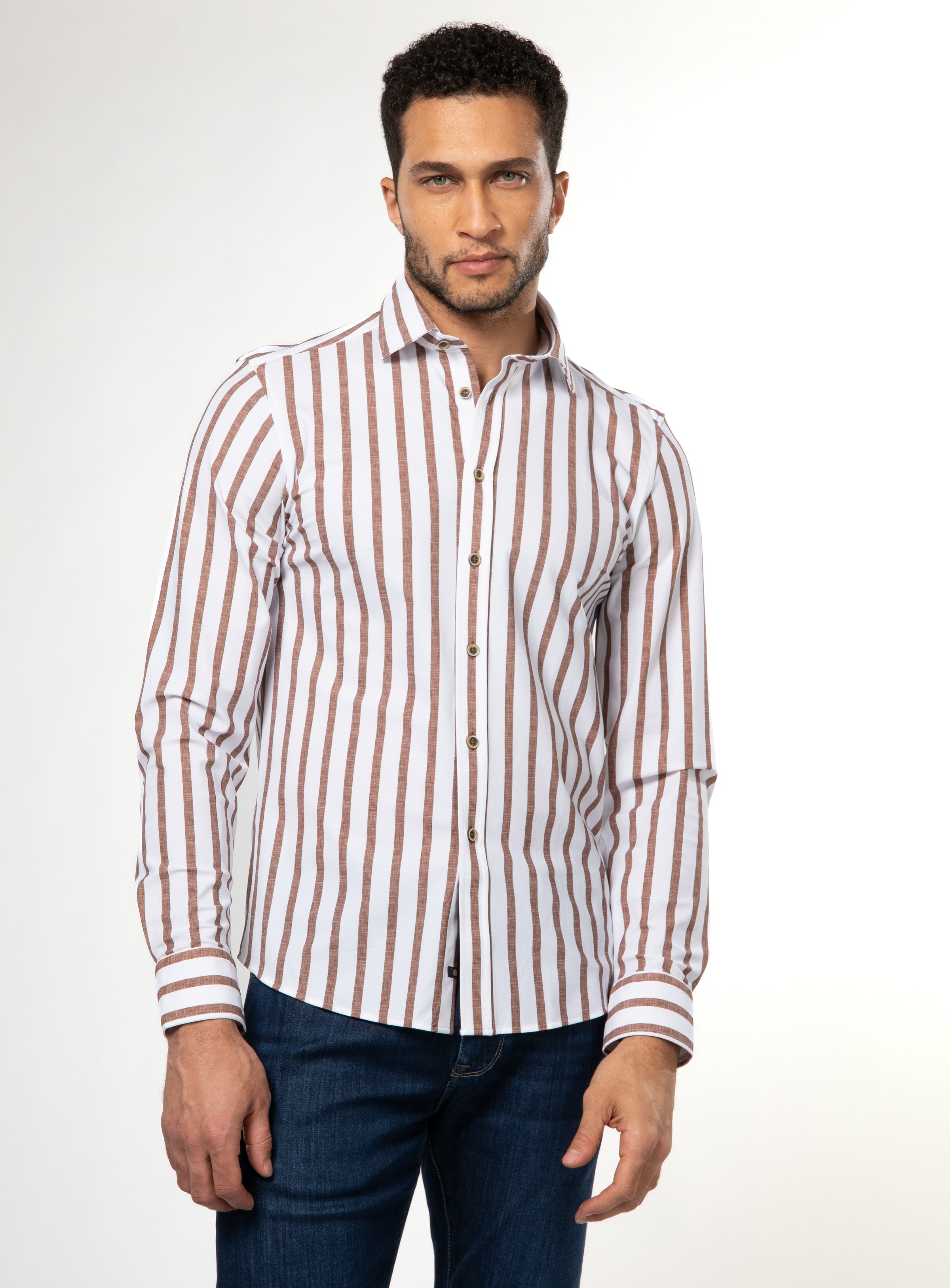 Striped Stretch Shirt for men - Anthony of London