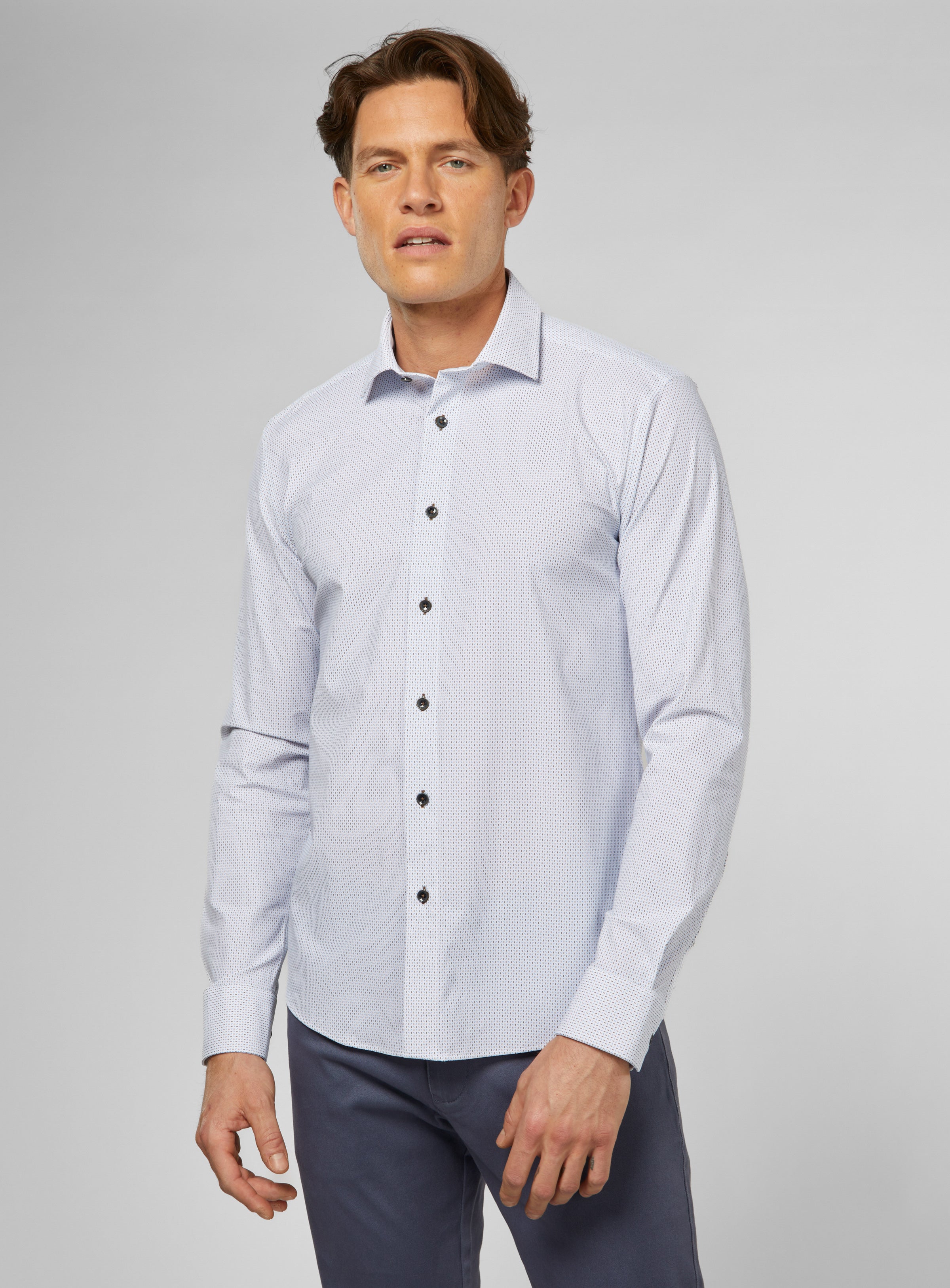 Micro Print Stretch Shirt for men - Anthony of London