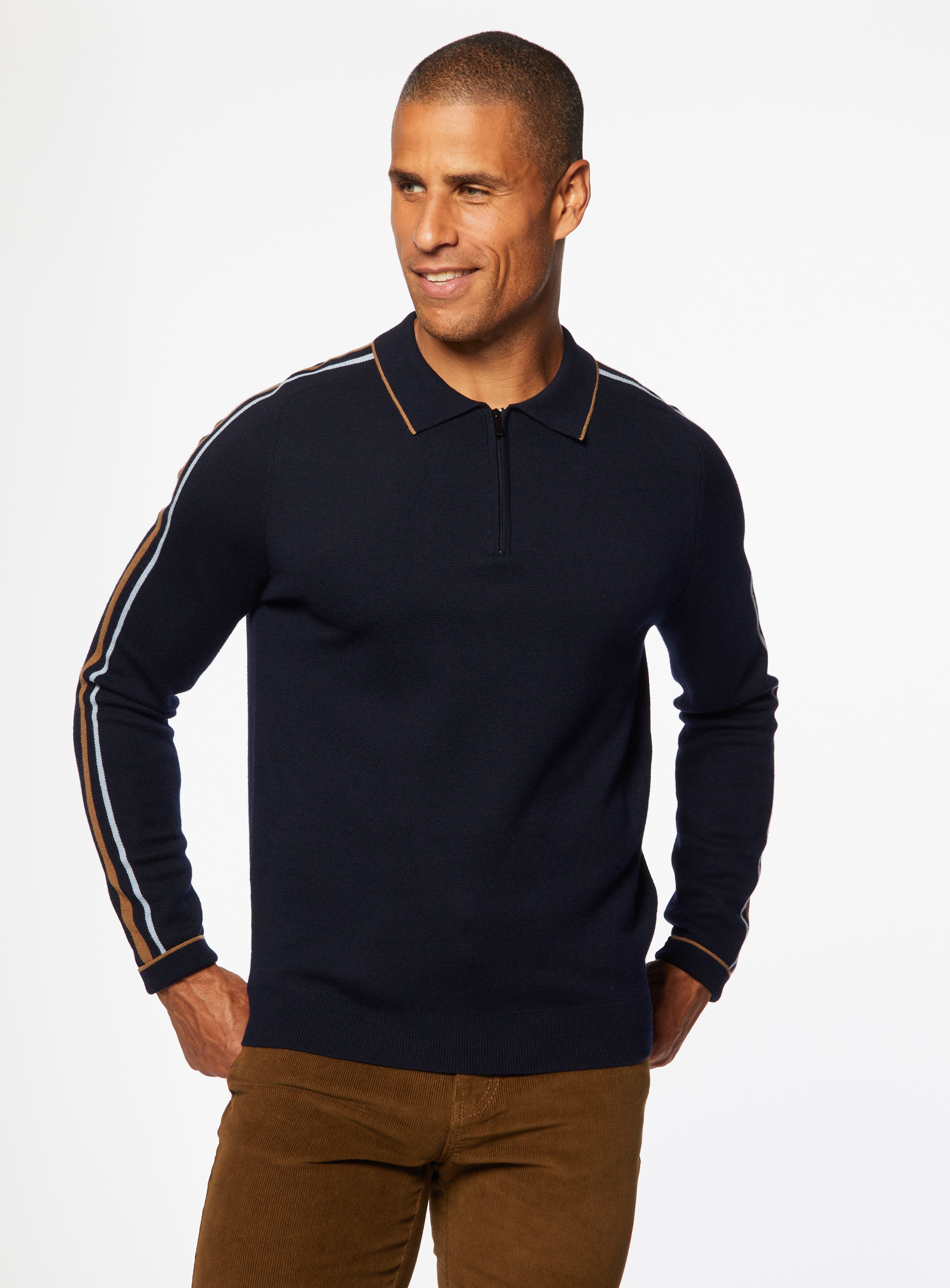 Chandail polo avec fermeture éclair