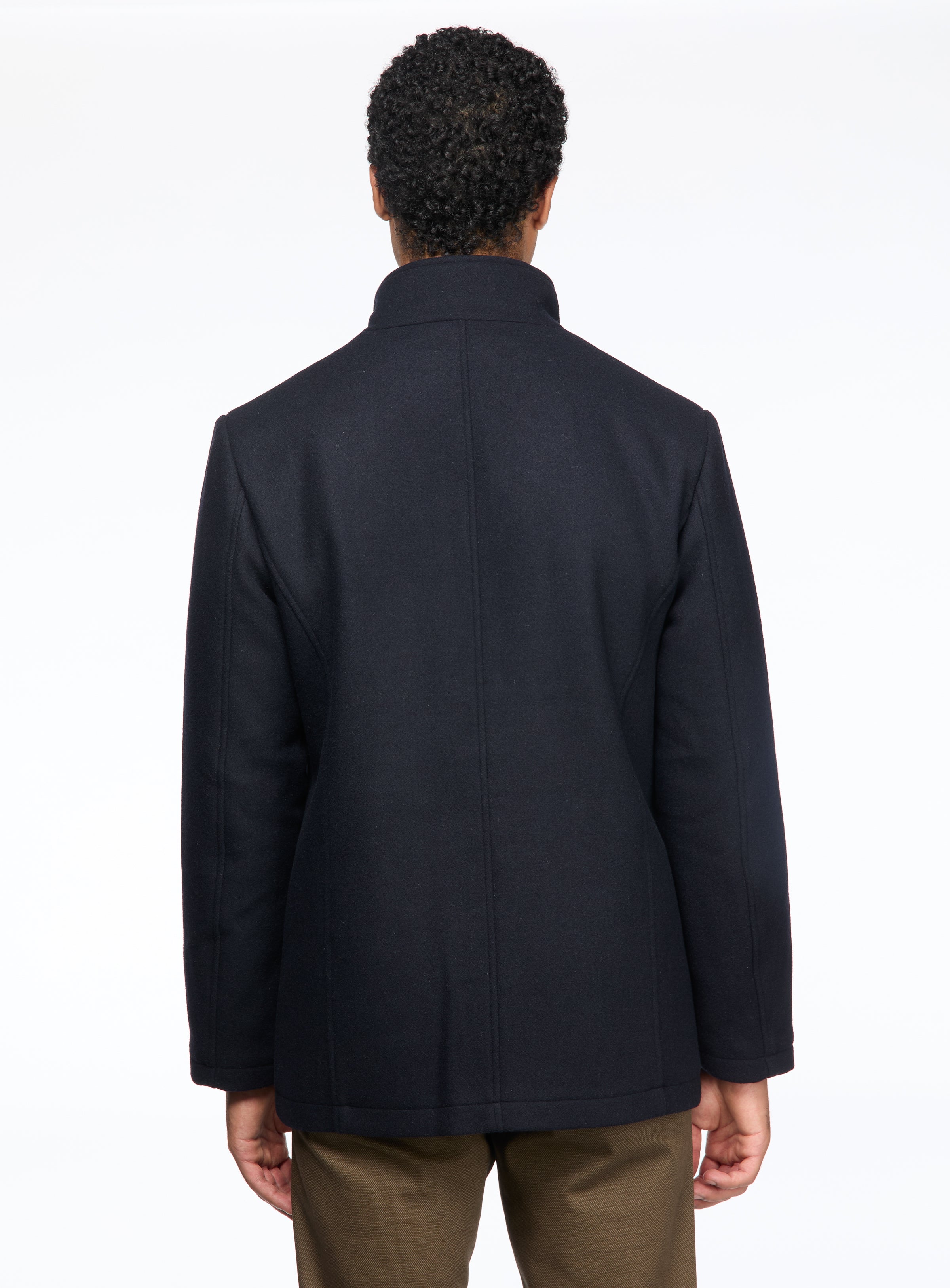 Solid Wool Coat for men - Marco Ferrera