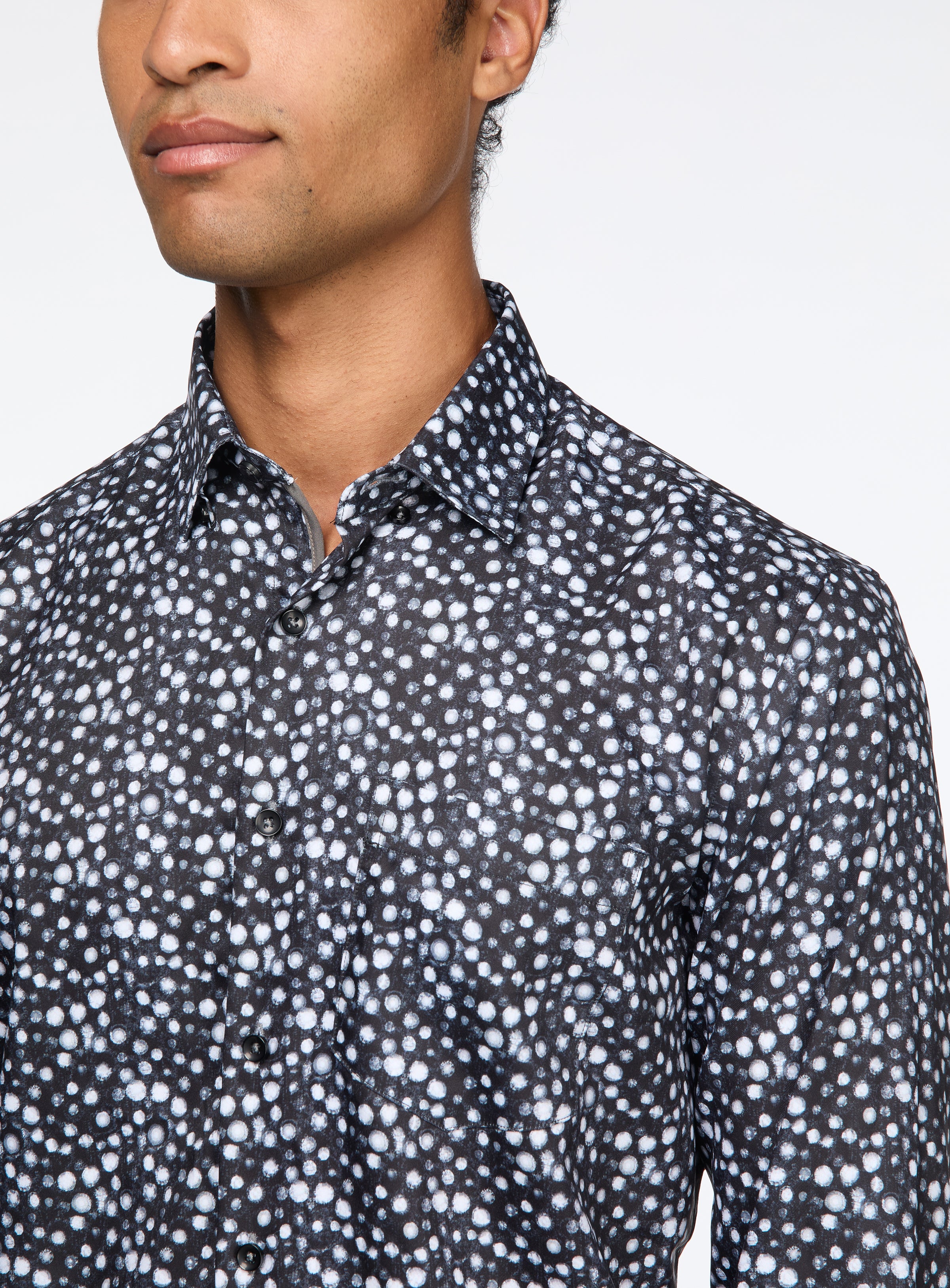 Circle Pattern Microfiber Shirt for men - Marco Ferrera