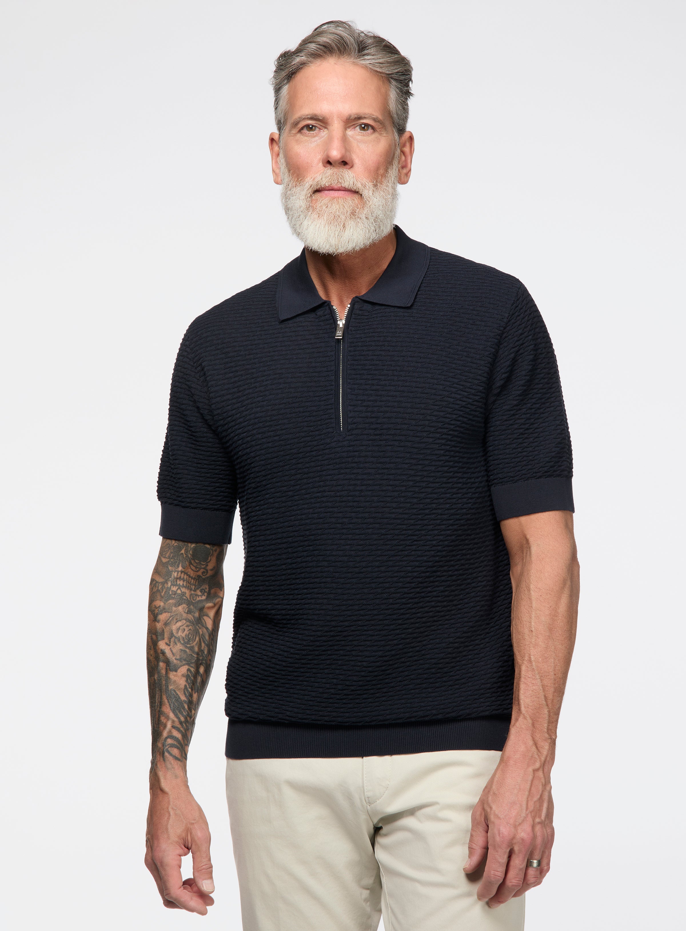 Manuel Polo マヌエルポロ Mapolo' Textured Polo for men - Matinique