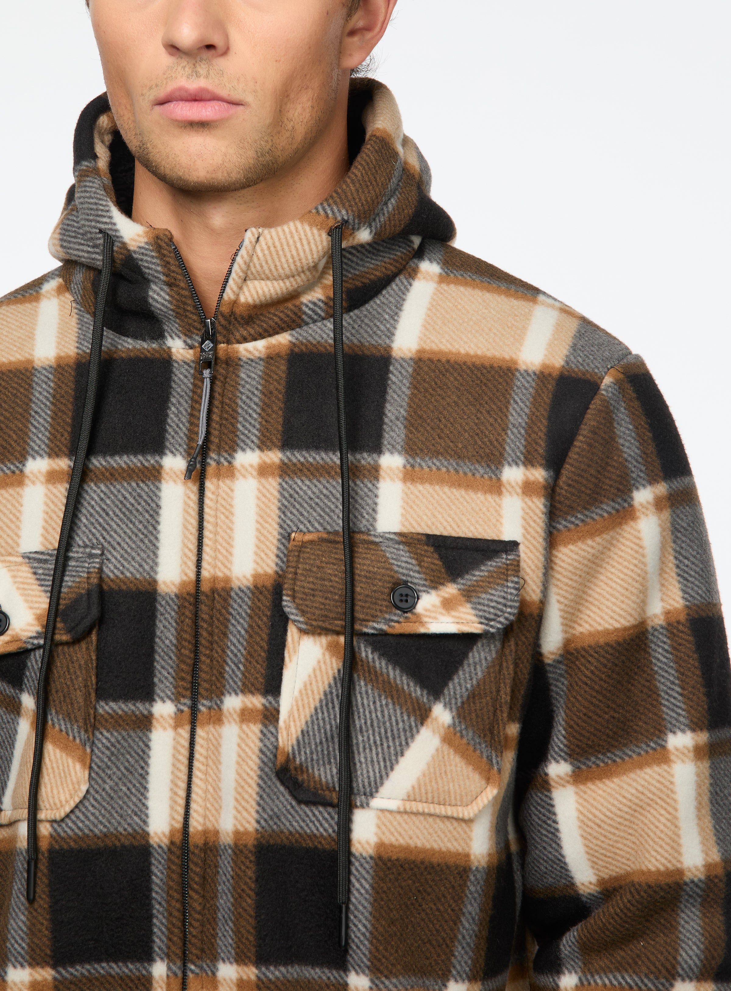 Faux Sheepskin Lined Jacket for men - Point Zero