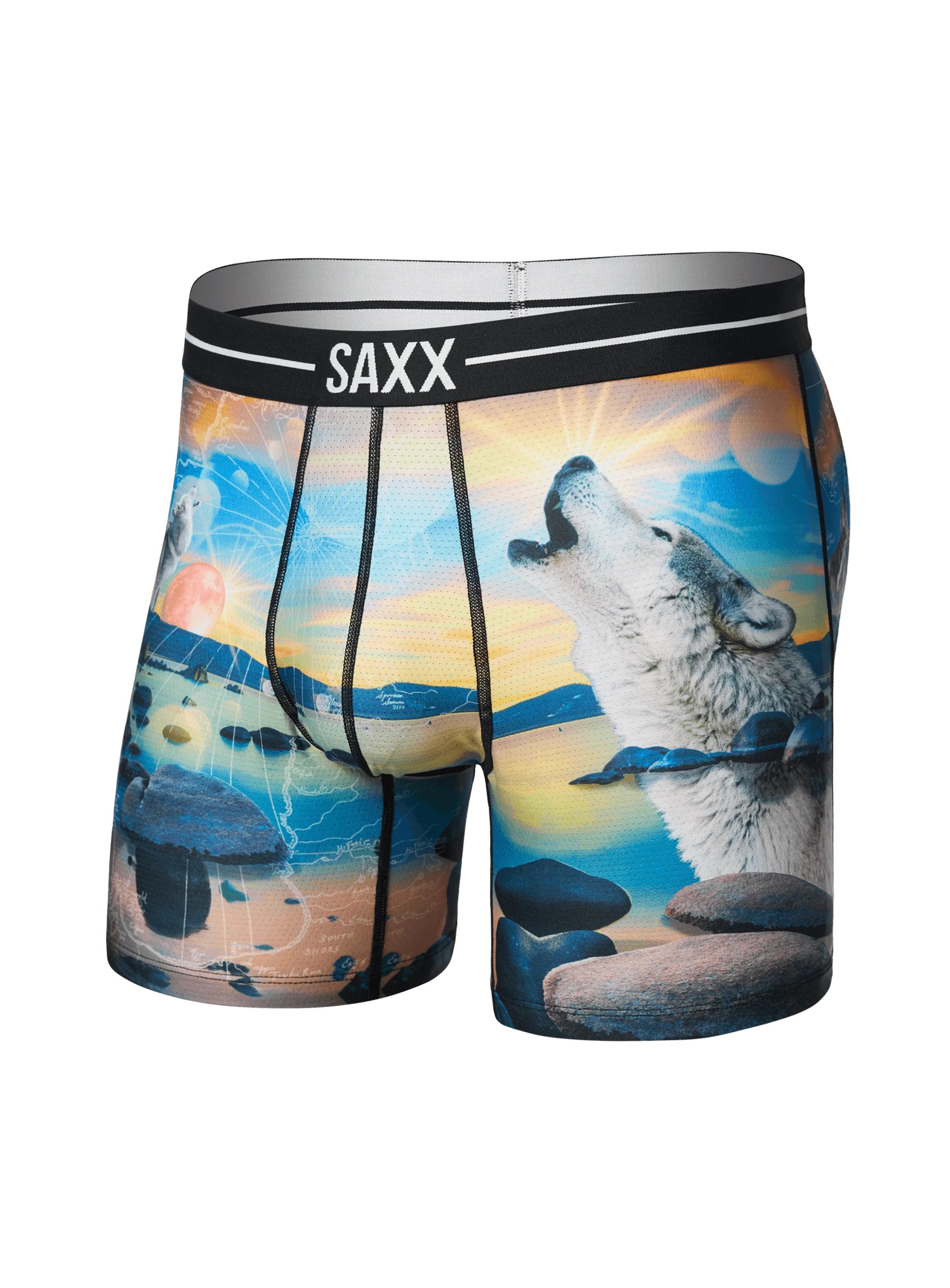 Wolf Print Boxer Underwear for men - Saxx