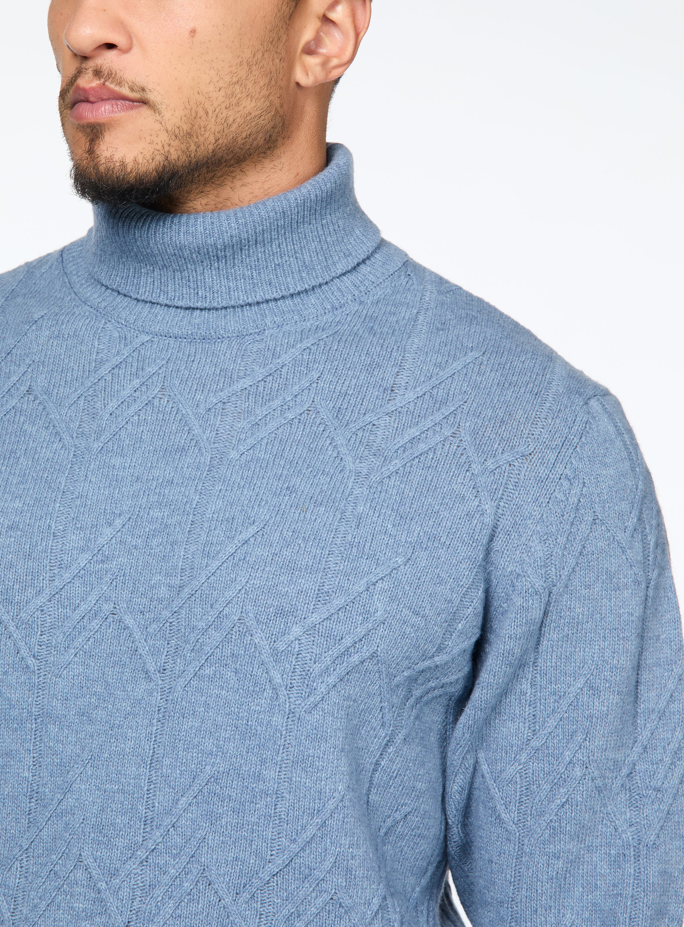 Cable Knit Turtleneck Sweater for men - Anthony of London